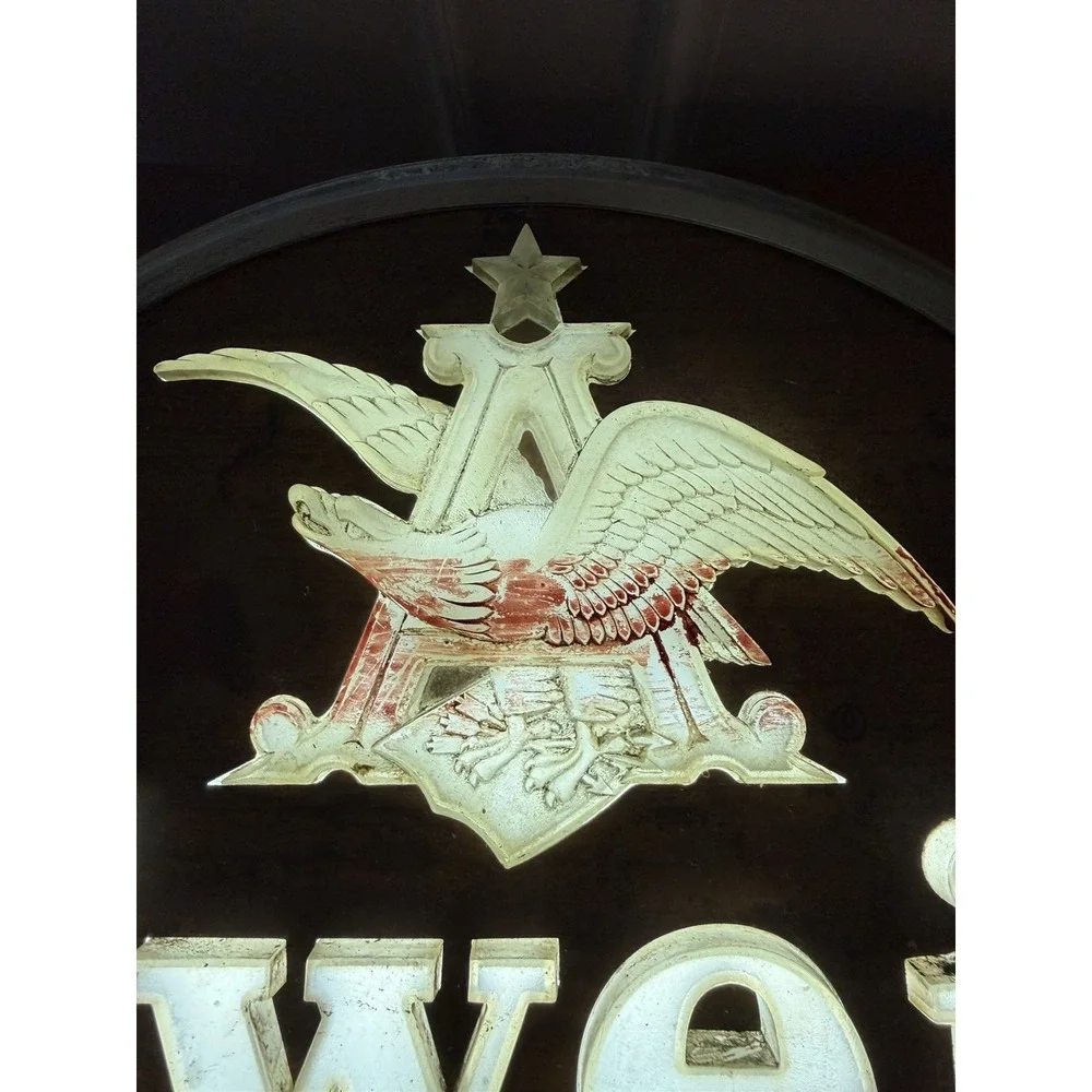 Vintage Budweiser Beer Lighted Sign Anheuser Busch Raymond Price 25